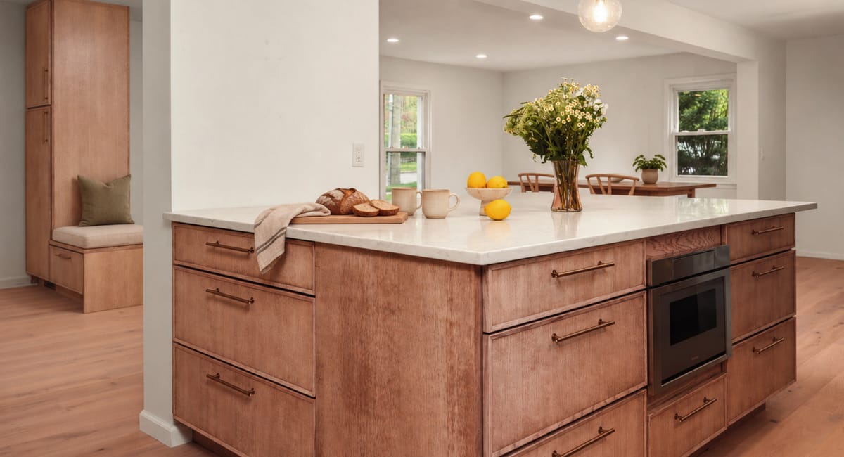 Wood kitchen island
